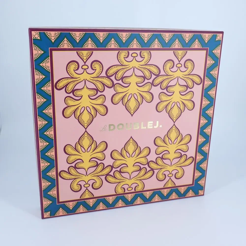 La DoubleJ Printed Designer Gift Box Purple and Pink 12